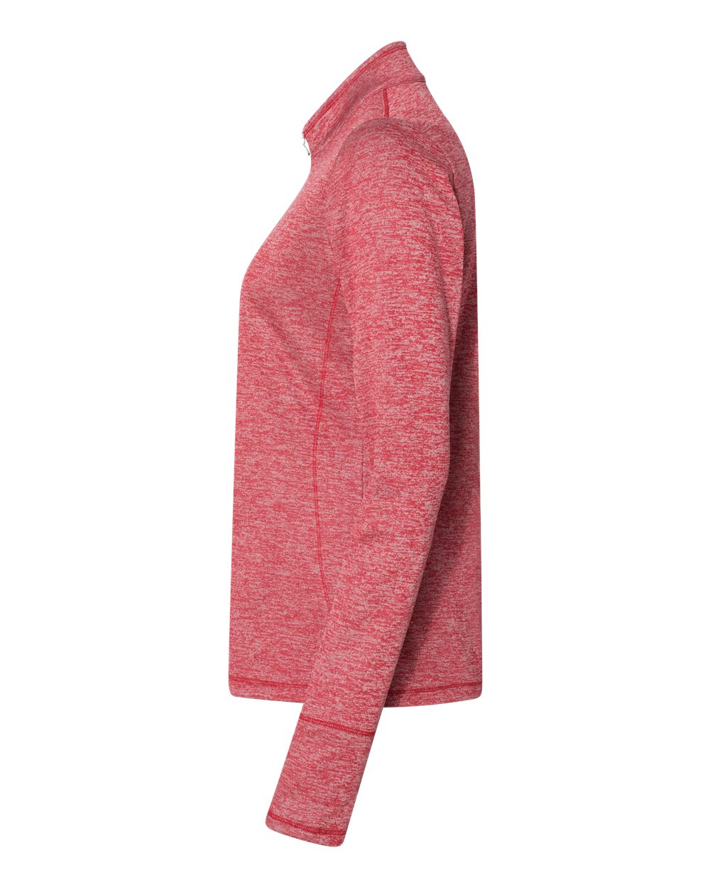 Women's Brushed Terry Heathered Quarter-Zip Pullover - A285